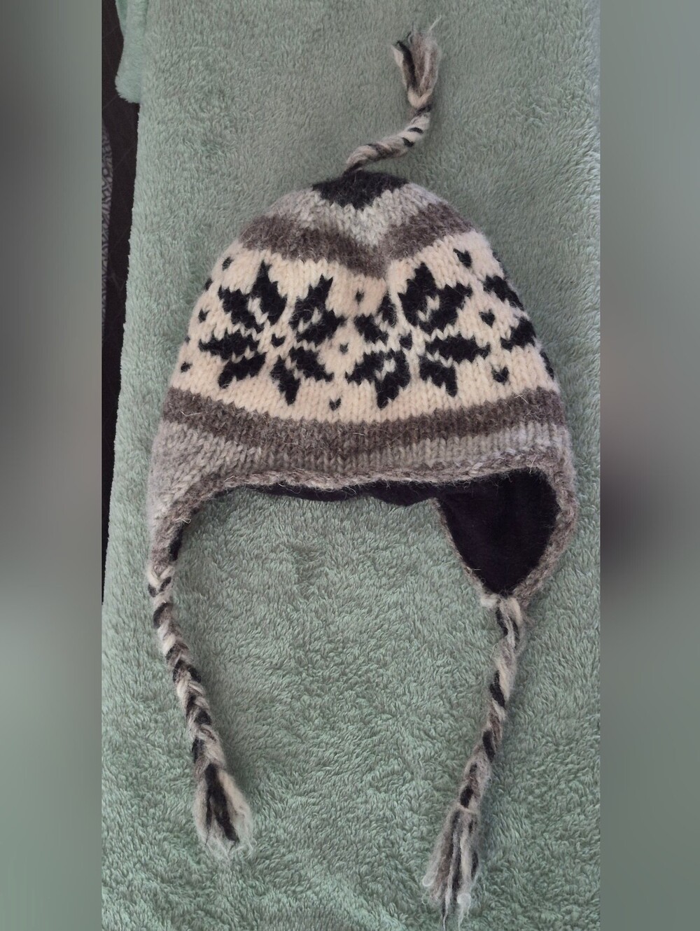 Hand Knit Wool Earflap Hat